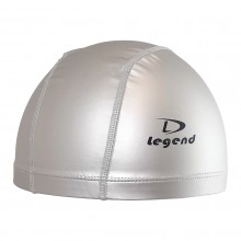 Srebrny czepek pływacki silikonowo-materiałowy marki Legend