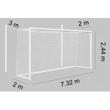 Komplet siatek na bramki do piłki nożnej SENIOR |7,32m x 2,44m| PE 4mm bezwęzłowa - Legend Sport