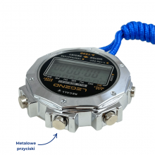 Cyfrowy stoper w metalowej obudowie 10 międzyczasów