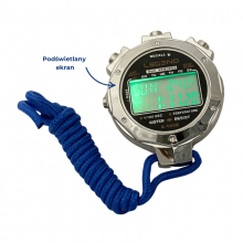 Cyfrowy stoper w metalowej obudowie 10 międzyczasów