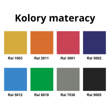 KOLOR Materac zeskok do skoku wzwyż treningowy grubości 50 cm.